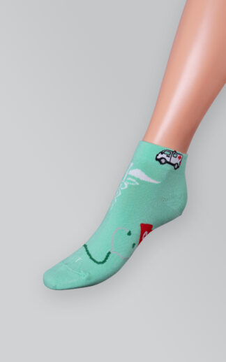 Patterned Ankle Socks green